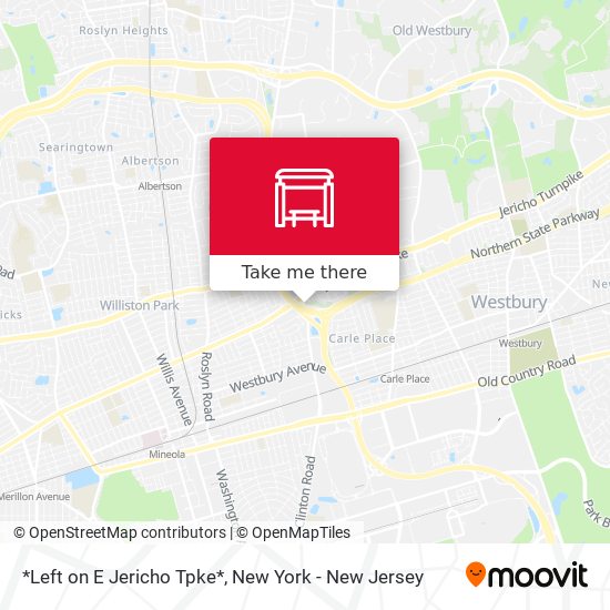 *Left on E Jericho Tpke* map