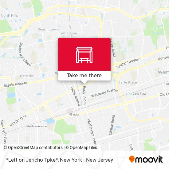 *Left on Jericho Tpke* map