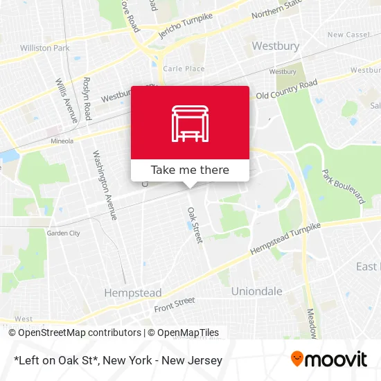 *Left on Oak St* map