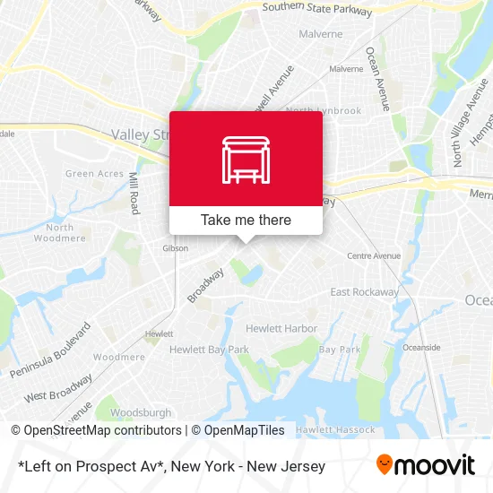 *Left on Prospect Av* map