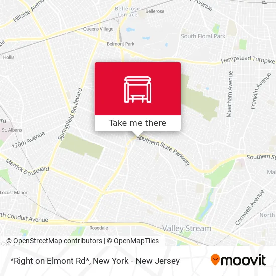 *Right on Elmont Rd* map