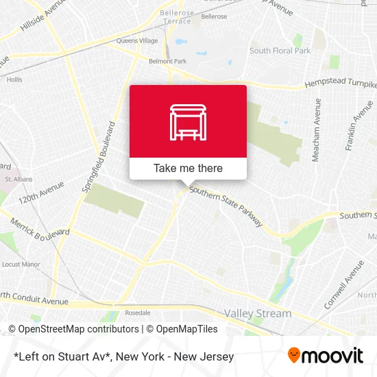 *Left on Stuart Av* map