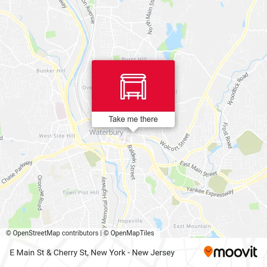 E Main St & Cherry St map