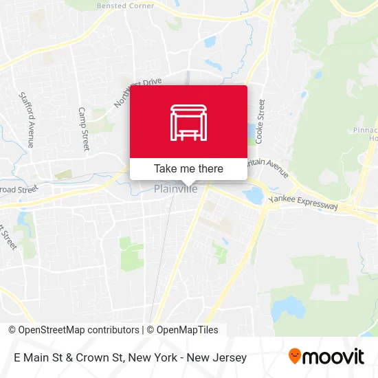 E Main St & Crown St map