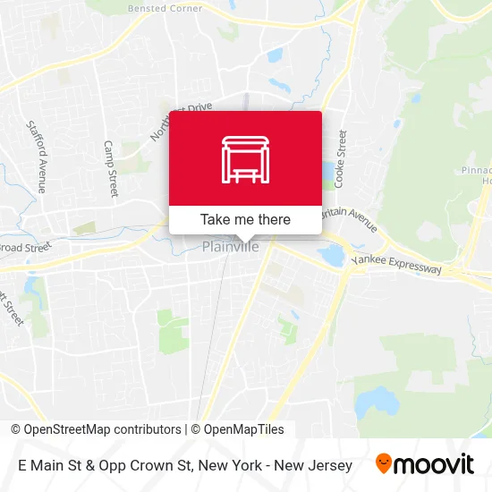 E Main St & Opp Crown St map