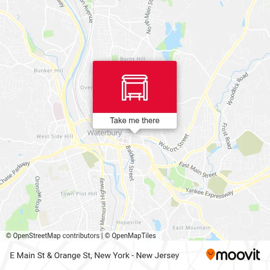 E Main St & Orange St map