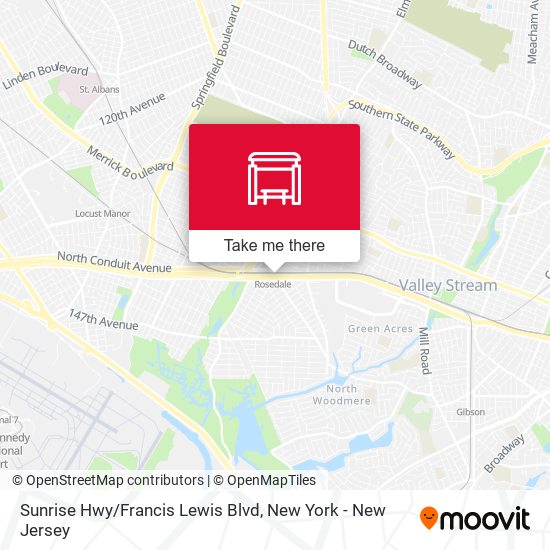 Sunrise Hwy/Francis Lewis Blvd map