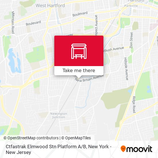Mapa de Ctfastrak Elmwood Stn Platform A / B