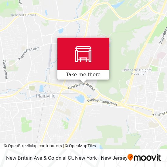 Mapa de New Britain Ave & Colonial Ct