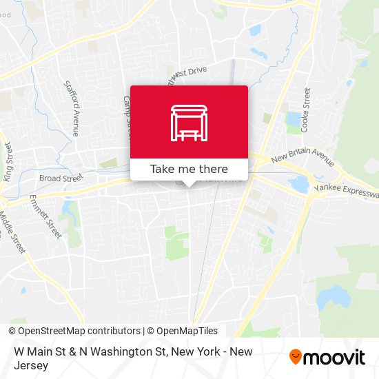 W Main St & N Washington St map