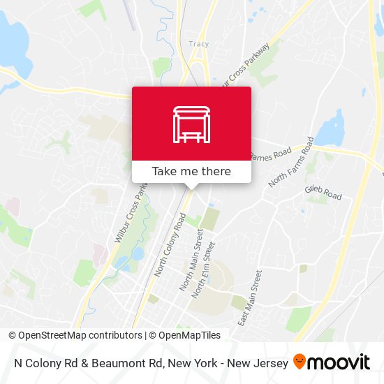 N Colony Rd & Beaumont Rd map