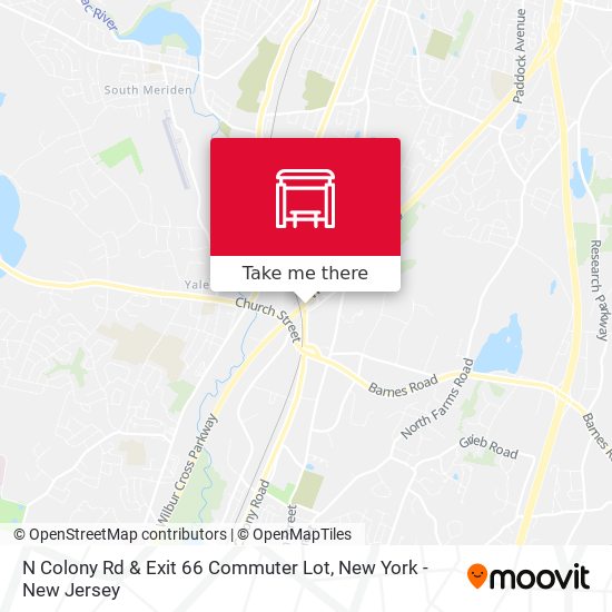 N Colony Rd & Exit 66 Commuter Lot map