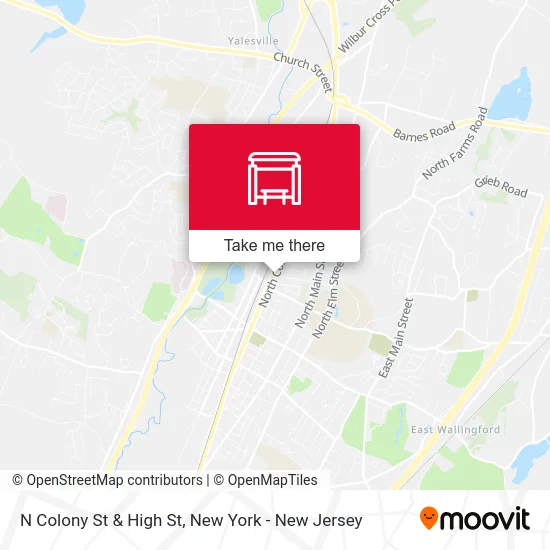 N Colony St & High St map