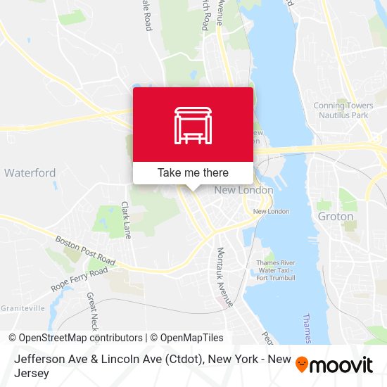 Jefferson Ave & Lincoln Ave (Ctdot) map