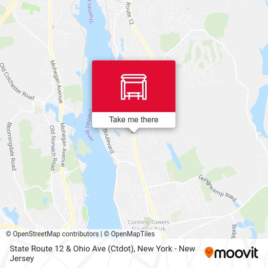 State Route 12 & Ohio Ave (Ctdot) map