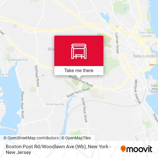 Mapa de Boston Post Rd / Woodlawn Ave (Wb)