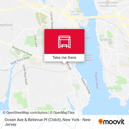 Ocean Ave & Bellevue Pl (Ctdot) map