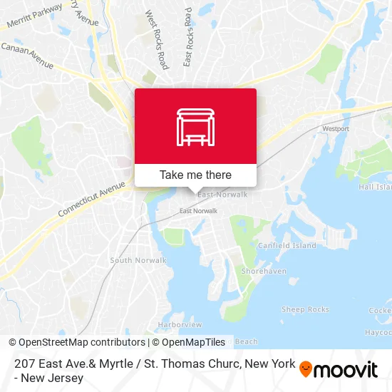207 East Ave.& Myrtle / St. Thomas Churc map