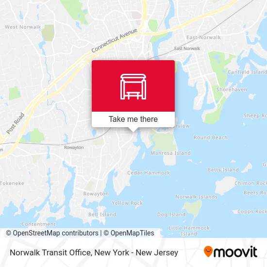 Norwalk Transit Office map