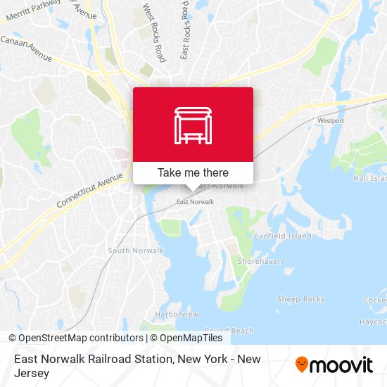 East Norwalk Railroad Station map