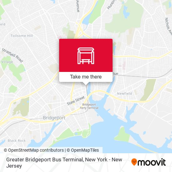 Greater Bridgeport Bus Terminal map