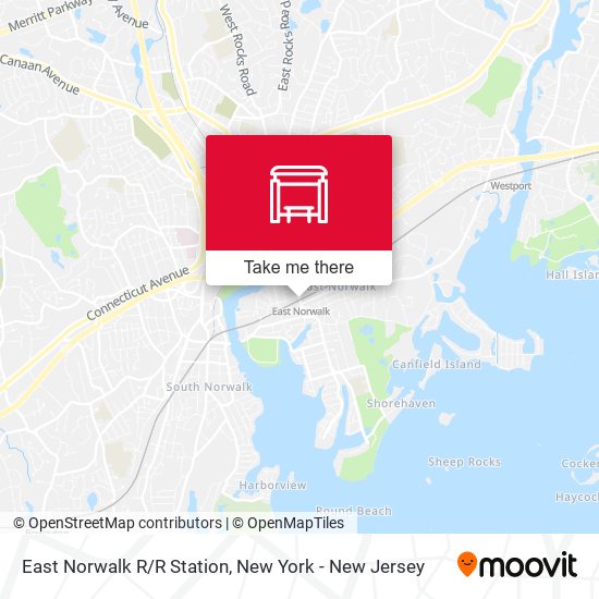 East Norwalk R/R Station map