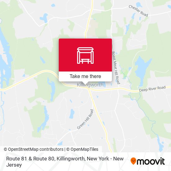 Route 81 & Route 80, Killingworth map