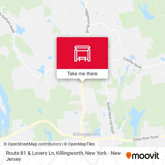 Route 81 & Lovers Ln, Killingworth map