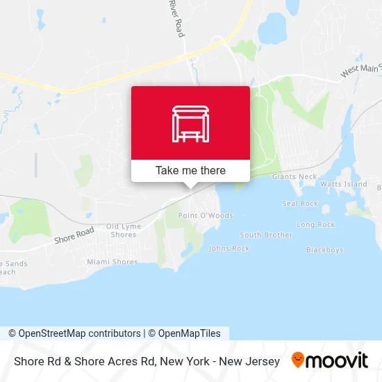 Shore Rd & Shore Acres Rd map