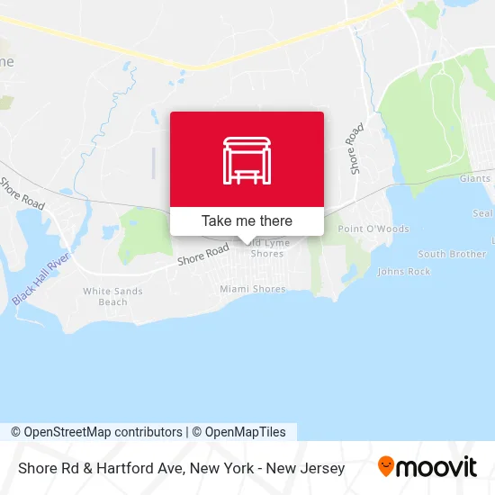 Shore Rd & Hartford Ave map