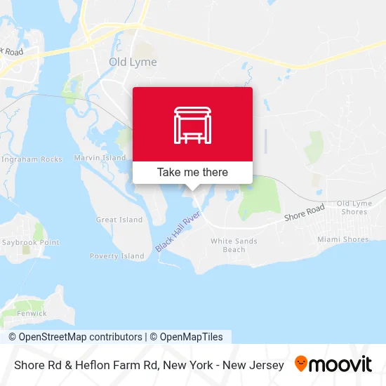 Shore Rd & Heflon Farm Rd map