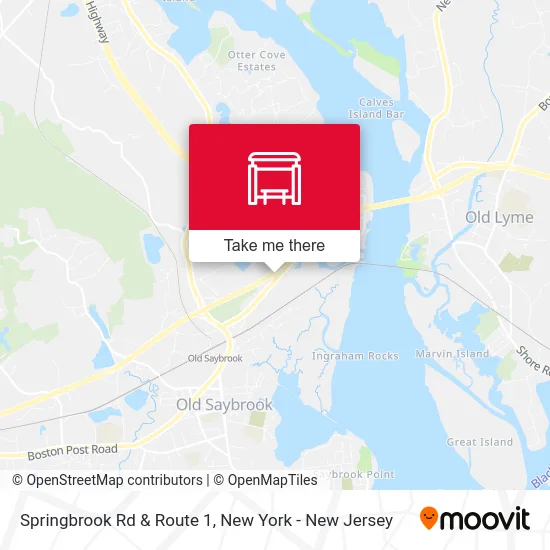 Springbrook Rd & Route 1 map