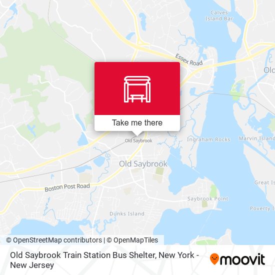 Old Saybrook Train Station Bus Shelter map