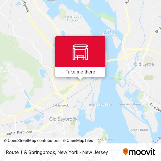 Route 1 & Springbrook map