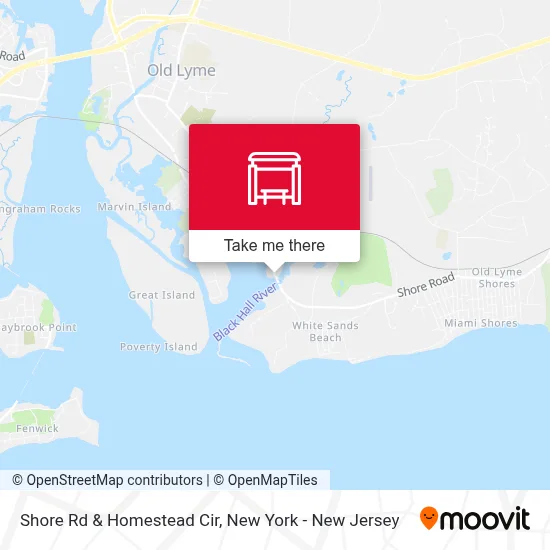 Shore Rd & Homestead Cir map