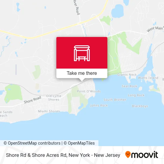 Shore Rd & Shore Acres Rd map