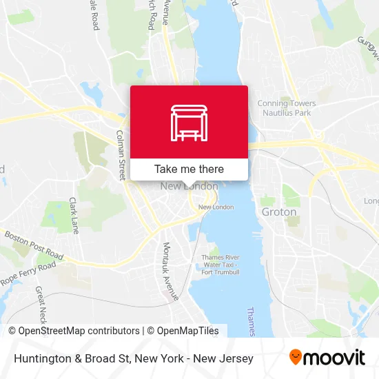 Huntington & Broad St map