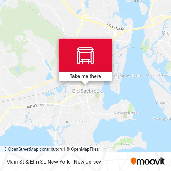 Main St & Elm St map