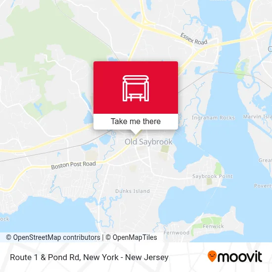 Route 1 & Pond Rd map