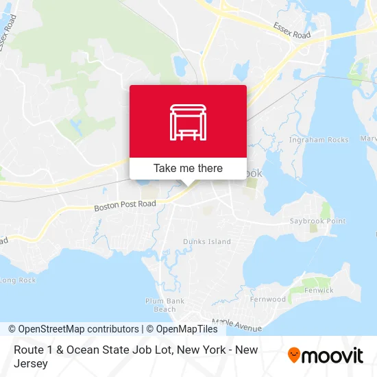 Route 1 & Ocean State Job Lot map