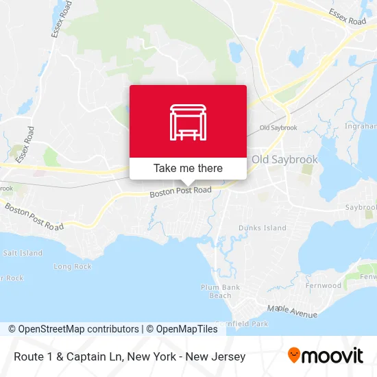 Route 1 & Captain Ln map