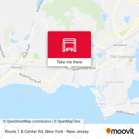 Route 1 & Center Rd map