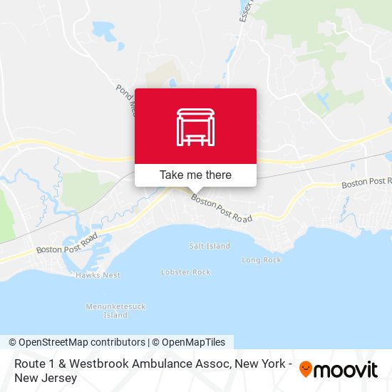 Route 1 & Westbrook Ambulance Assoc map