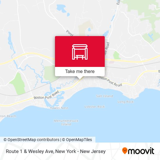 Route 1 & Wesley Ave map