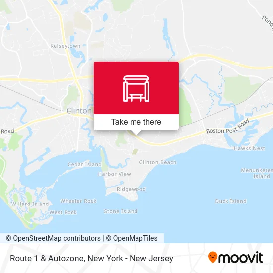 Route 1 & Autozone map
