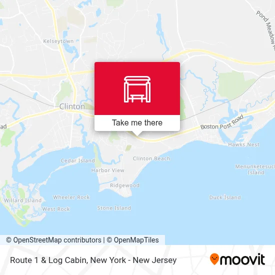 Route 1 & Log Cabin map
