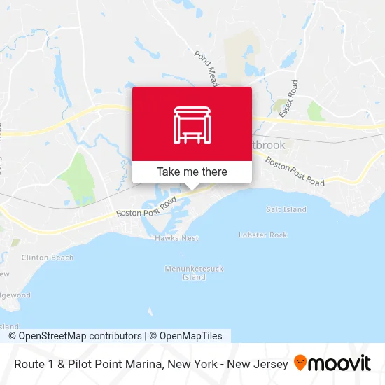 Route 1 & Pilot Point Marina map