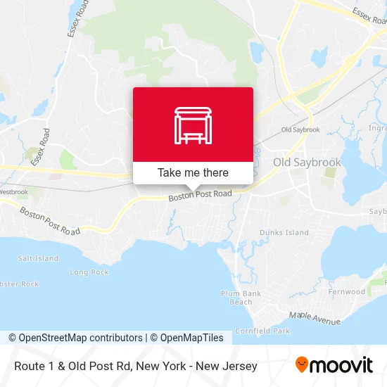 Route 1 & Old Post Rd map