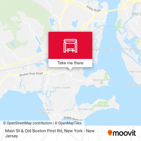 Main St & Old Boston Post Rd map