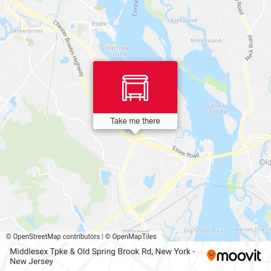 Middlesex Tpke & Old Spring Brook Rd map